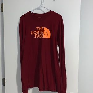 Red The North Face Long Sleev